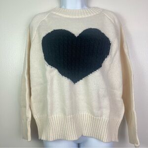 Black Heart Knit Sweater